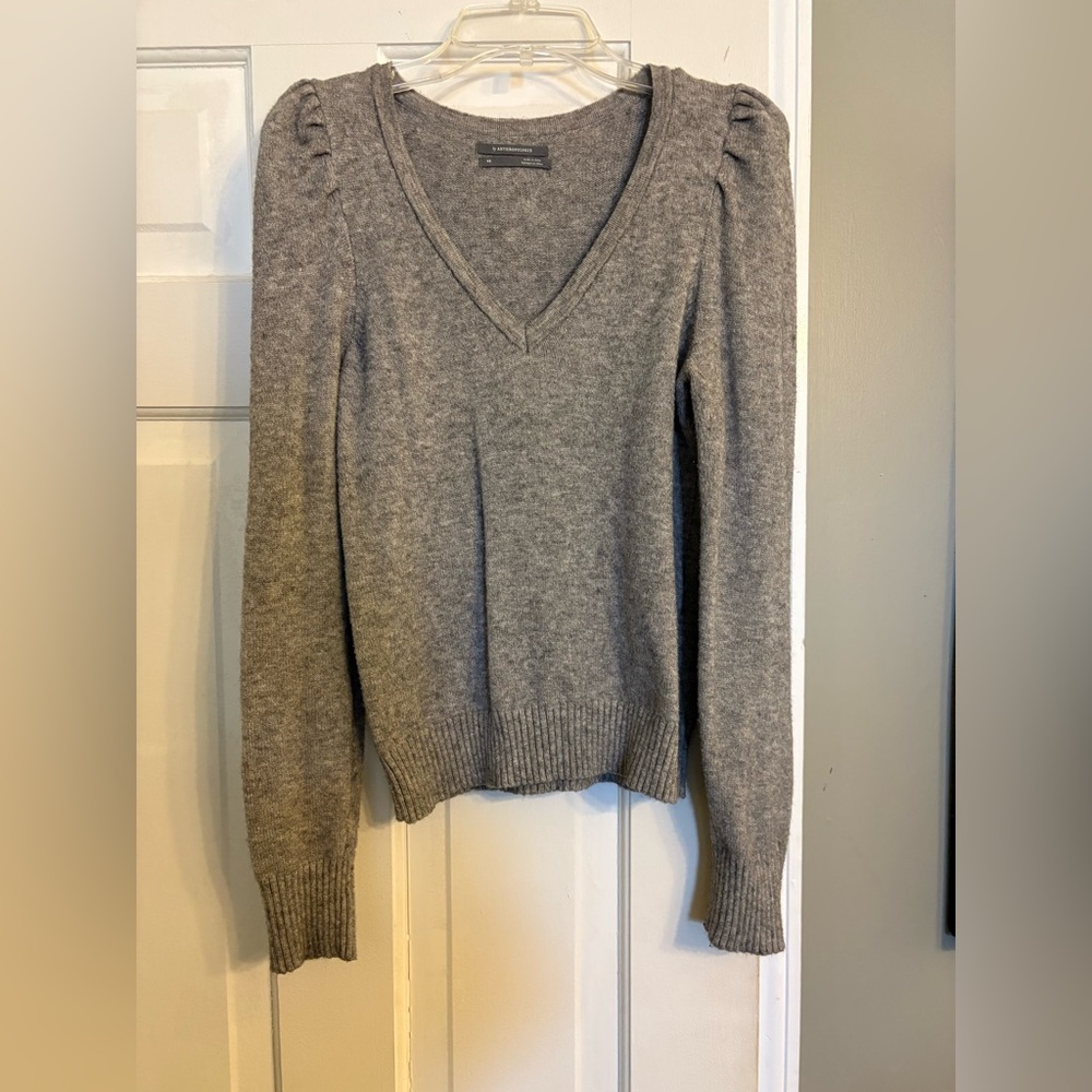Heather gray knit sweater